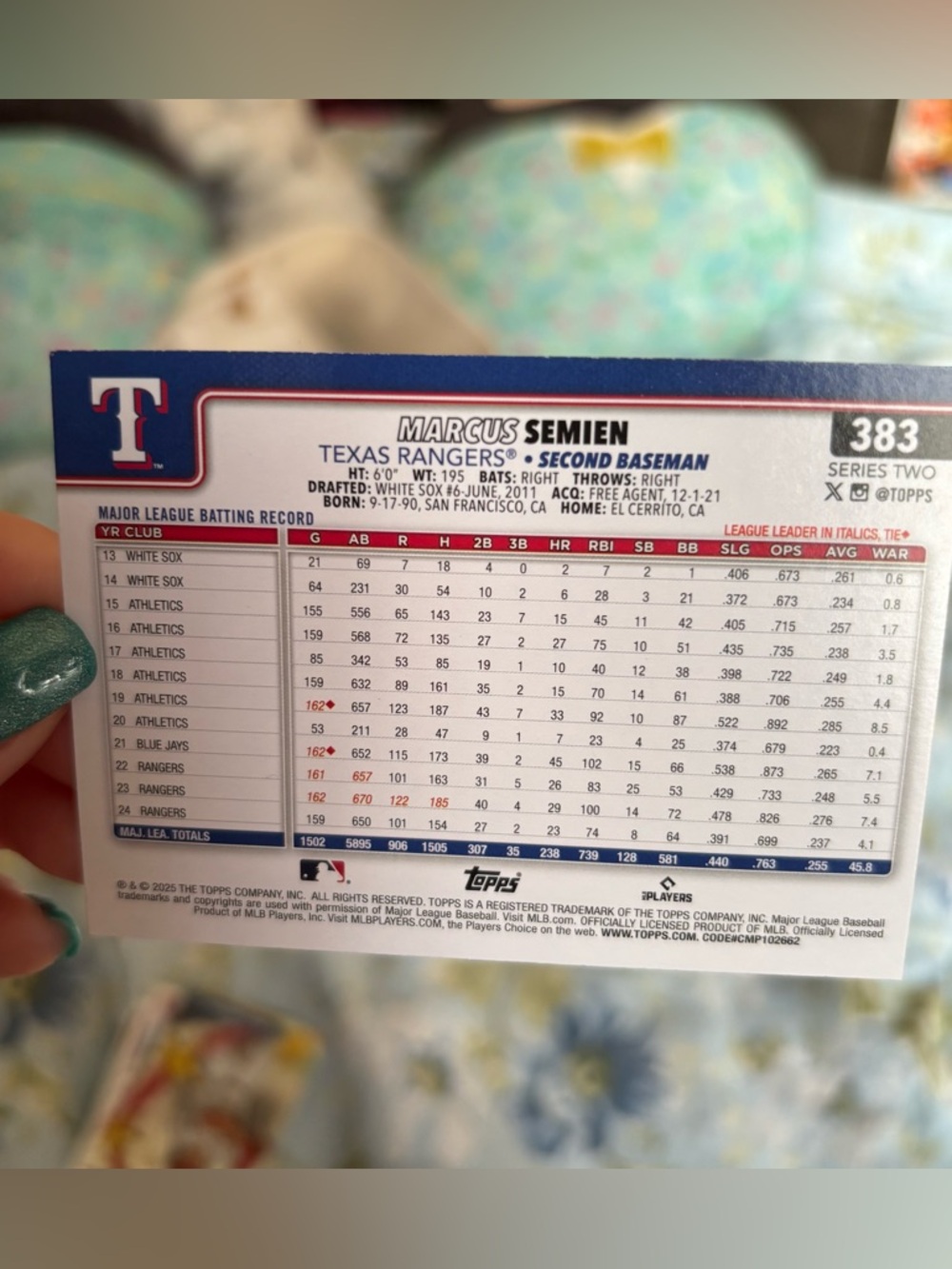 Texas Rangers Topps baseball cards - Picture 11 of 11
